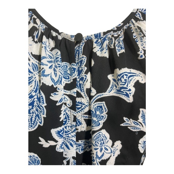 Vince Camuto womens keyhole front  blouse fluttery sleeves. Paisley X-Large - Picture 7 of 9